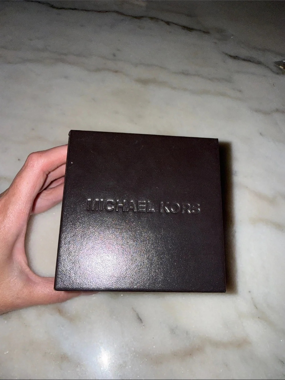 Michael Kors Men's Dark Brown Embossed Accessory Box